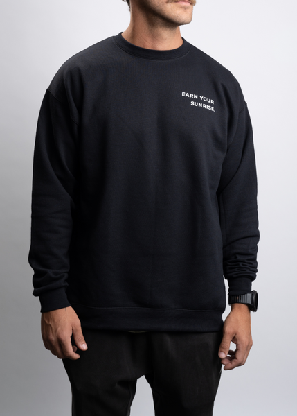 SOLD OUT| Sunrise on the Mind - Black Crewneck Sweater Unisex